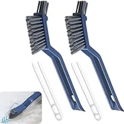 ZIBUYU® 2 Pack Gap Cleaning Brush with Long Handle, Dual-Head Hard Nylon Bristle Crevice Scrubber for Bathroom, Kitchen, Toilet, Tiles, Window Tracks, Door Gaps & Narrow Corners-picture-10