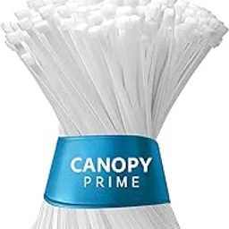 Canopy Prime Heavy Duty Cable Ties, White, Strong Head Lock, Smooth Edges Size (100mm x 1.8mm) Pack of 100 image 1