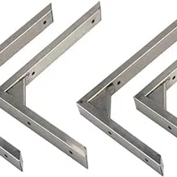 4Pcs Stainless Steel Triangular Corner Wall Shelf Bracket Holder 12 inch-picture-24