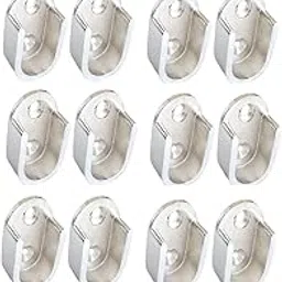 Heavy Duty Zinc Oval Hanging Rail Rod Bracket Support for Closet Wardrobe Garment Hanging Rods | Durable Metal End Supports for Clothes Pipe Fitting (4)-picture-11