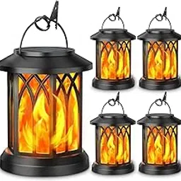 Zyvola Outdoor Solar Powered Flickering Flame Lanterns - 2/4 Pack for Yard, Garden & Patio D√©cor-picture-10