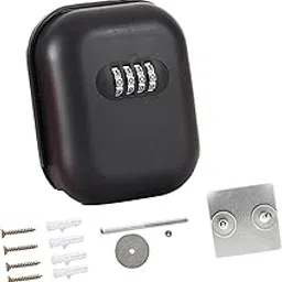 ATORSE Key Lock Box Wall Mount Waterproof Password Box for Outdoor Apartment Office black-image-1
