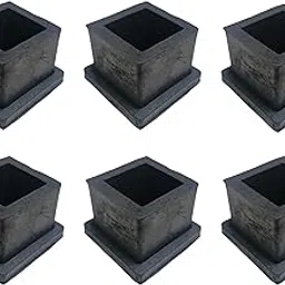 DEEPOOS Square Rubber Bush,1 Inch (25 mm) Pad or Cap for Furniture - Black - (Pack of 6 PCS)-picture-18