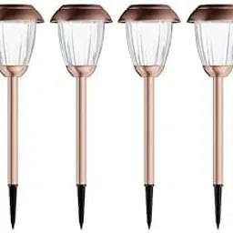 Solar Powered Outdoor Pathway Lights: 8-Pack Stainless Steel LED Garden Lights for Easy Wireless Installation & Weatherproof Durability-image-85