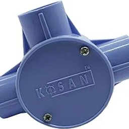 PVC Junction Box, 25mm (1"), 3-Way Electrical Conduit Box for Wall Wiring, Pack of 12, Blue-image-90