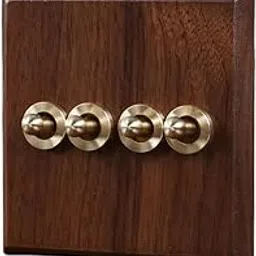 MYADDICTION Wooden Lighting Switch Plate Premium Outlet Panel for Hotel Kitchen Room Four Levers-picture-21
