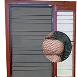 (36x60 inch)- 3x5 Ft (Pack 1), Colour Black, Pre-Stitched, Windows Mosquito Net, Insect Net Adhesive with Hook and Loop for Window Frame,Wooden Frame| Highly Durable and Safe-picture-22