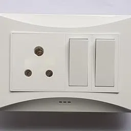 Modular Plate SIZE-4M with 2 Switch 6Amp & 1 Socket 5 PIN 6Amp Complete Set PCS 1 (White Plate)-picture-13