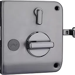 Godrej Rim Lock I Tribolt Ultra XL+ l 1CK Latchbolt I for Outside Opening Wooden Door | Left/Right Handed Doors I 4 Keys I 5-Year Warranty I Automatic Locking l Matte Black Nicke Finish-picture-12