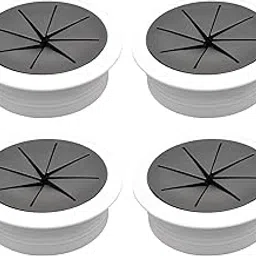 Desk Grommet 2" (50 mm), Desk Hole Cover for Cables White and Black, Cable Grommet ABS Plastic, Desk Hole Grommet for Office and Home Table Cable, Flexible Cable Cord Organizer-4 Pcs-image-85