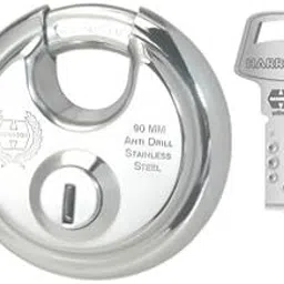 Harrison 404 90mm SS Finish Small Rock Star Disc Lock (Brass and Metallic)-picture-18