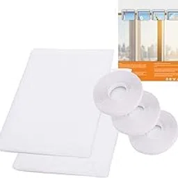2 Pack Mosquito Net for Windows, Phogray [Upgrade] Fly Window Screen Mesh Insect Netting 1.5m x 2m Bug Bee Mosquito Protector with 3 Rolls Self-Adhesive Tapes [10mm Wide] White-image-6