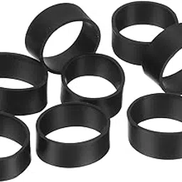 uxcell 100Pcs Silicone Rubber Bands, 10x5mm Rubber Bands Rings Cable Ties Strong Elastic Bands Non-slip for Cord Wrapping Bag Wraps, Black-image-15