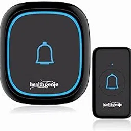 Healthgenie Wireless Doorbell with Upto 300 meter Range & Multi PAIRING Feature, IP55 Grade of Dust & Waterproofing, 66 Ringtones with 7 Level volume, 1 Year Warranty, Black (1 Transmitter 1 Receiver)-image-43