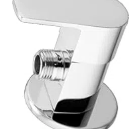 Angular Stop Cock, Chrome-Plated Brass, Wall-Mount Bathroom Fitting image 1