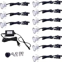 CLUB BOLLYWOOD® 10Pcs LED Deck Light IP67 Waterproof Outdoor Lamp for Garden Landscape Decor White | Outdoor Lighting | Landscape & Walkway Lights| Landscape & Walkway Lights|10 LED Decking Lights-image-69