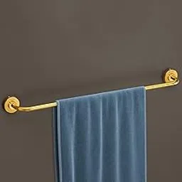 Plantex 304 Grade Stainless Steel 24 inch Towel Rod for Bathroom/Towel Stand/Hanger/Bathroom Accessories Pack of 1, Daizy (Golden) image 1