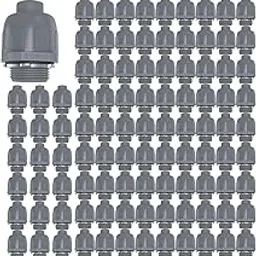 Voittozege 100 Pcs 1/2 Inch Liquid Tight Connector PVC Electrical Conduit Fittings Non-Metallic Connector 180 Degree Flexible Conduit Connector for Home Bathroom Kitchen Pipe-picture-20
