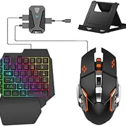 4-in-1 Mobile Gaming Combo Pack - One-Handed Keyboard, Mouse, Gamepad, Adjustable Phone Stand With Bluetooth,USB,Wireless Connection-image-19