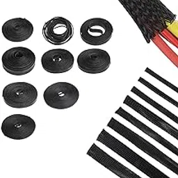 DIY Crafts Pack Of 2 Meter, 4mm, ELECTRIC 5/10M Grey Black Insulated Braid Sleeving 2/4/6/8/10/12/15/20/25mm Tight PET Expandable Wire Cable Protection Cord Wi(Pack Of 2 Meter, 4mm)-image-53