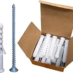 ER Nylon Dry Wall Rawl Plugs/Gitti/Wall Column and Stainless Steel Screws with CSK Head | Home DIY Projects | Multipurpose | Pack of 100 Pieces-picture-12