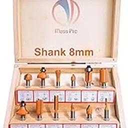 Mass Pro Professional Router Bit Tungsten Carbide Router Bit Cutter Set Wood For Woodworking Tool Shank (8mm Shank)-picture-31