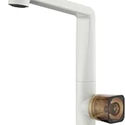 RN PTMT Plastic Swan Neck, Table Mounted | Faucet for Kitchen, Bathroom & Wash Basin | Durable, Rust-Free, and Leak-Proof Water Tap | White-Hash-Brown-Dual_RNFEB20F10-image-7