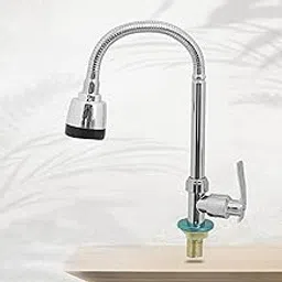 Hanbaaz Coral Floor Mounted Swan Neck with Spreader Type for Bathroom and Kitchen Sinks, Leak Proof, Premium Body, Wash Basin Tap, Kitchen Tap-picture-18