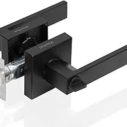 Plantex New Age Bathroom Door Locks/Key-Less Door Lock Set for Bedroom/Balcony/Office/Storeroom - Reversible Design (Black Finish, 30mm to 50mm Door Range) image 1