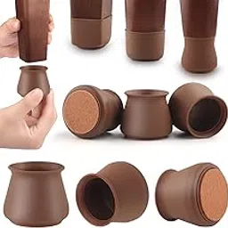 Silicone Chair Leg Caps with Soft Felt Bottom Furniture Chair Leg Floor Protectors Free Moving Furniture Foot Protection Cover Prevents Scratches and Noise 8 PCS-picture-11