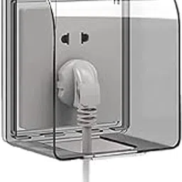 Bindex Universal Waterproof Wall Socket Plate Panel Switch Box Cover Protector | Weatherproof Single Outlet Cover Outdoor Receptacle Protector | baby safety wall socket cover-picture-14