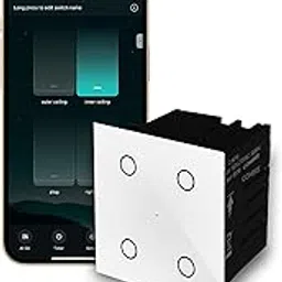 CONBRE SW4 Wi-Fi Smart Modular 4 Gang Touch Switch for Home automation, Energy Monitoring, remote control | Suitable for fan, light & 10A socket | Works with Alexa, google Assistance & Siri (White)-picture-25