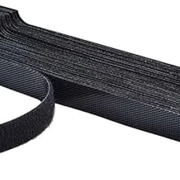 GIZGA Essentials Reusable Cable Organizer Ties Strap (Pre-Cut 15cm x 30pcs Set) Double-Sided Hook & Loop Tape| Wire/Cord Management System for Desk, PC, TV, Theater, Speaker, Home & Office (Black)-picture-44