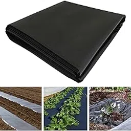 THE DEGGIE Black Plastic Sheeting Heavy Duty - Polythene Sheet for Garden, 500GSM Gauge Thick, Strong Waterproof Gardens Cover Sheets | 20 ft x 10 ft-picture-16