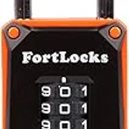 FortLocks Gym Locker Lock - 4 Digit, Heavy Duty, Hardened Stainless Steel, Weatherproof and Outdoor Combination Padlock - Easy to Read Numbers - Resettable and Cut Proof Combo Code - 1 Pack Orange-picture-19