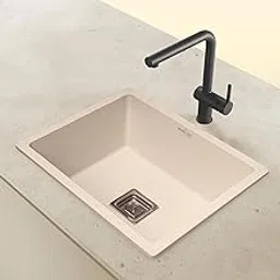 Benelave by Hindware BLACP91007 Quartz Sink 21x18 for Kitchen | Single Bowl | Peach Aura Color | Better Sound Absorption for Quieter Use | 7-year Manufacturer Warranty-picture-24