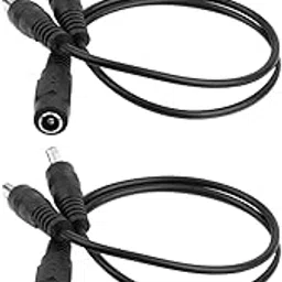 UJEAVETTE 10Pcs DC Power Splitter Cable 5.5x2.1mm Female 1 to 2 Male Plug Adapter for CCTV-image-40