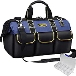 HEAVENGLOW 600D Waterproof Tool Bag Storage Hand Bag with Multi Pockets 14in Blue-image-42