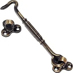 RISEOM Brass Heavy Gate Hook and Eye/Window Hook for Double Doors Gates/Windows(Flower Eye) (Pack of 2, Antique-5 inch)-picture-10