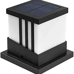 Fastlink;24 LED Solar Powered Outdoor Post Lamp; Waterproof Garden Fence Pillar Lantern with Smart Auto Charging & Long-Lasting Illumination-image-54