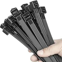 Heavy Duty Nylon Cable Ties, Self-Locking Wire Fastener Organizer, Pack of -100 (Black, 4.8x300mm(12inch))-picture-17