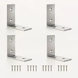 Urban Elite L Angle Bracket for Reinforcing Chairs/Tables - Shelf Bracket 40mm x 20mm Zinc Plated, L Shape Bracket for Solid Shelf Support, Joint Right Corner Brace (1.5" x 0.75") (Pack of 12)-picture-39