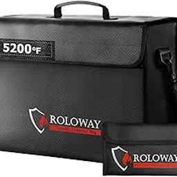 ROLOWAY Large Fireproof Bag 5200°F Heat Insulated (17 x 12 x 5.8 inches), Fireproof Document Bag with Fireproof Money Bag for Cash Safe, Fireproof Document Box, Fireproof Safe Bag for Document Safe-image-41