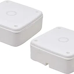 AI Secure Square Plastic pvc Box for two CCTV Cameras (White) Pack Of 2-picture-10