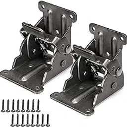 Skelang 2-Pack Folding Brackets, Lock Extension Hinge, Foldable Leg Brackets Hardware for Table, Workbench, Platform-picture-18
