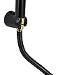 Orvos Health Faucet Black and Golden Dual Styled 1.25 Meter Flexible Shower Hose Premium 304 Stainless Steel Spring Brass Inner Fittings, High Pressure Jet Spray for High End Luxury Toilets, Set of 1 image 1