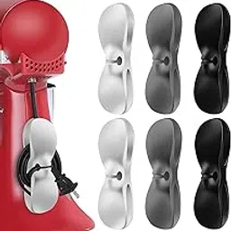 Silicone Self Adhesive Cord Organizer, Cord Wrap, Cords Holder, Cable Organizer Stick Firmly on Kitchen Appliances- Pack of 6 image 1