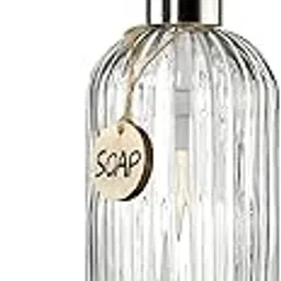 Luximal Glass Soap Dispenser, Kitchen Soap Dispensers with Rust Proof Plastic Pump, Bathroom Soap Dispenser for Hand Soap, Soap, Lotion (19 x 7 Cm, 400 ML) (400ML-NEW-2)-image-30