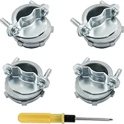 4 Pcs 1 Inch Clamp Type Cable Connectors, Zinc Clamp Cable Connector Fittings for Metallic Conduit Protect Cables-image-23
