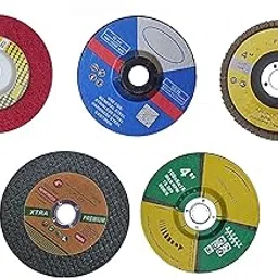 Inditrust angle grinder blades set for Metal Steel Cutting grinding polishing finshing cleaning blade combo of 4 Inches or 110 mm Wheel-Grinding combo of 5 pcs-image-72